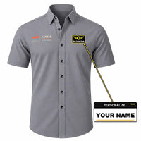 Thumbnail for Grumman G-21A Goose - Short Sleeve Shirt - Poster - Gray + NAME