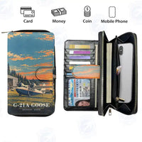 Thumbnail for Grumman G-21A Goose Leather Wallets - Zip Long Wallet - 3D