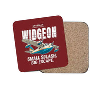 Thumbnail for Grumman G-44 Widgeon - Cartoon - Coaster - Dark Red