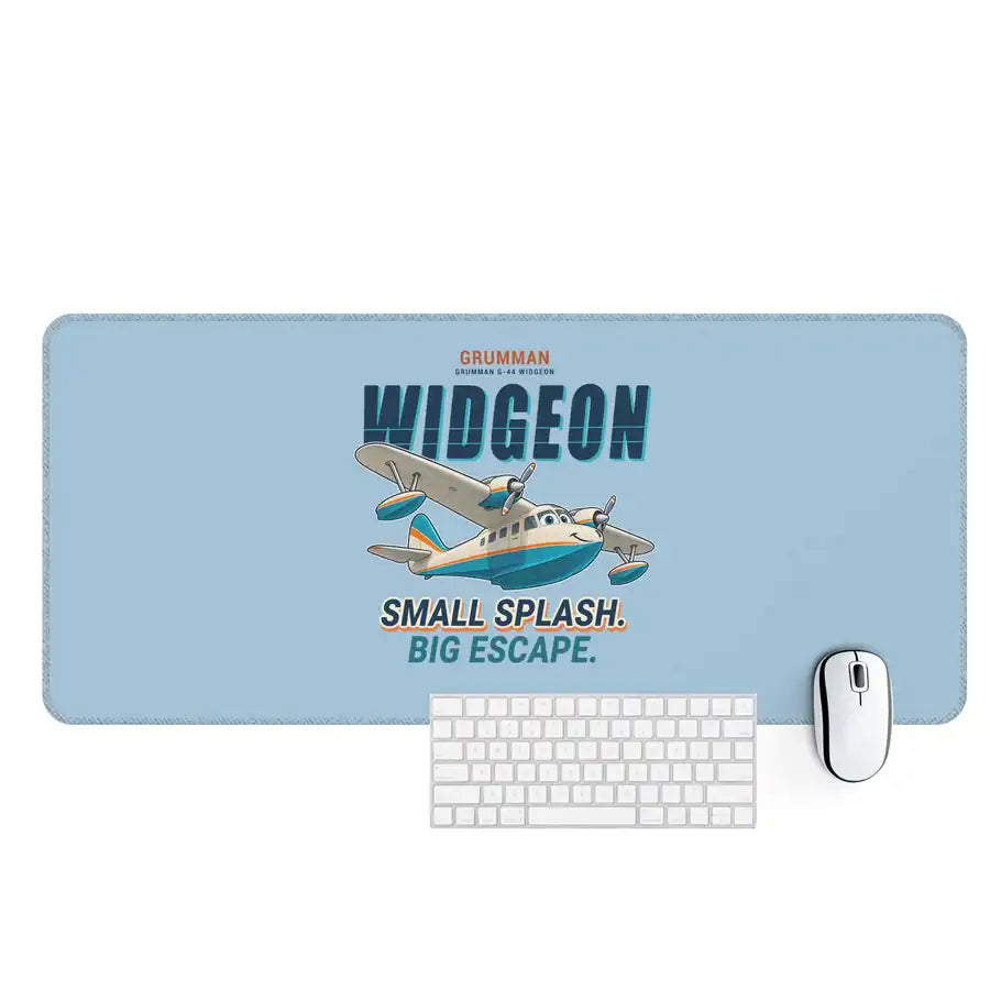 Grumman G-44 Widgeon - Cartoon - Desk Mat - Light Blue