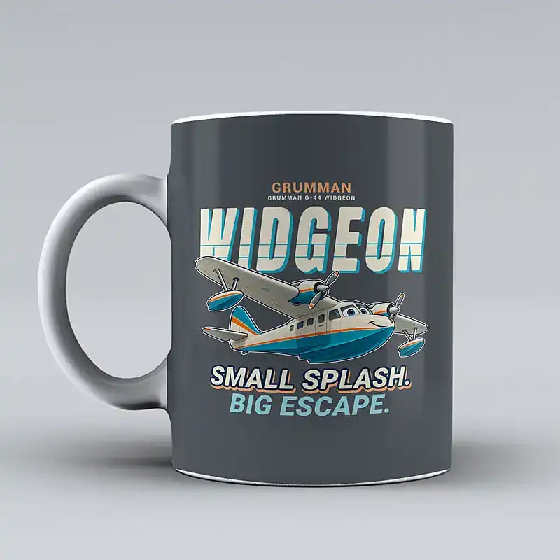 Grumman G-44 Widgeon - Cartoon - Mug - Gray