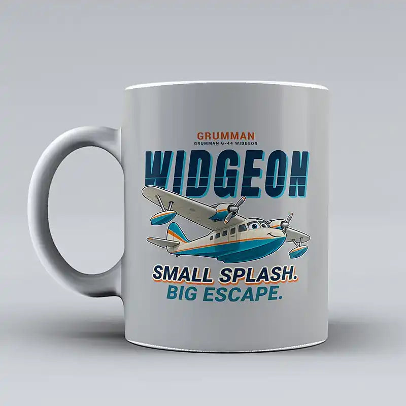 Grumman G-44 Widgeon - Cartoon - Mug - Light Gray