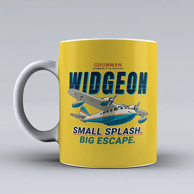 Grumman G-44 Widgeon - Cartoon - Mug - Yellow