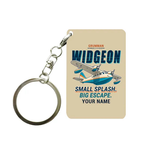 Grumman G-44 Widgeon - Cartoon + Name - Key Chain - Beige