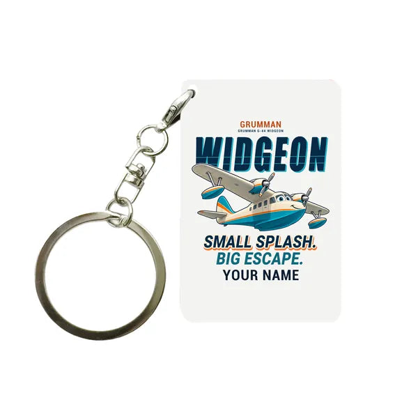 Grumman G-44 Widgeon - Cartoon + Name - Key Chain - White