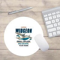 Thumbnail for Grumman G-44 Widgeon - Cartoon + Name - Round Mouse Pad - White