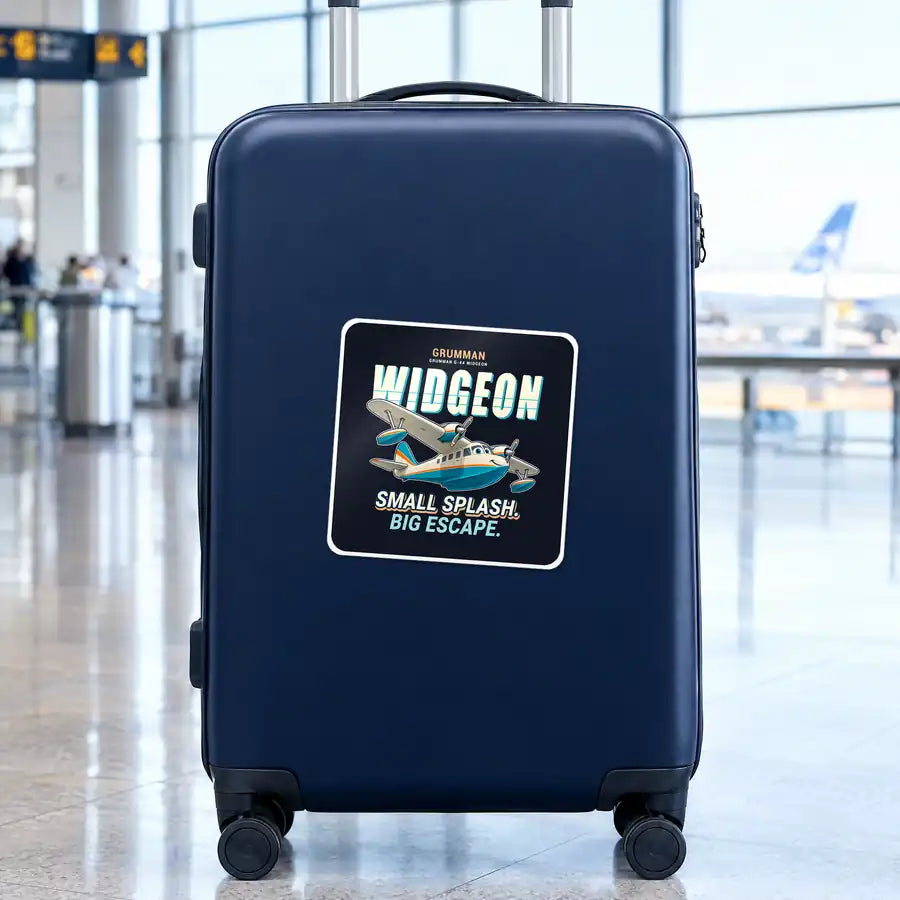 Grumman G-44 Widgeon - Cartoon - Square Sticker - Suitcase