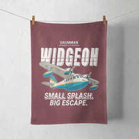 Thumbnail for Grumman G-44 Widgeon - Cartoon - Towel - Dark Red
