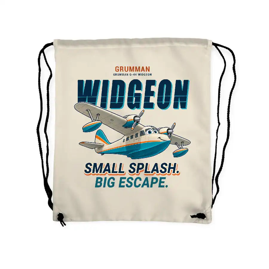 Grumman G-44 Widgeon - Drawstring Bag - Cartoon - Beige