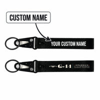 Thumbnail for Grumman G-44 Widgeon Hawk-Shaped Key Chains - Black - Heritage - Personalized