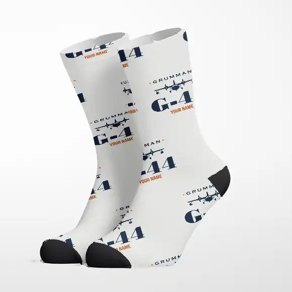 Grumman G-44 Widgeon - Heritage + Name - Socks - White