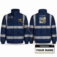 Thumbnail for Grumman G-44 Widgeon Reflective Winter Jackets - Poster + Name - Navy Blue