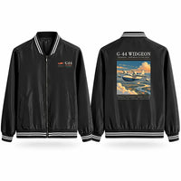 Thumbnail for Grumman G-44 Widgeon Stylish Jackets - Baseball Collar - Poster - Black