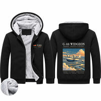 Thumbnail for Grumman G-44 Widgeon Zipped Sweatshirts - Poster - Black
