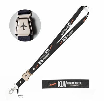 Gunsan Airport (KUV) seat belt lanyard - black