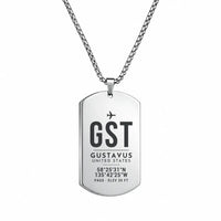 Thumbnail for Gustavus Airport GST - Necklace - Original Design - Silver