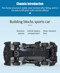 Thumbnail for 542Pcs Remote Control Car Dual Mode Pioneer For RC Building Blocks Car Model