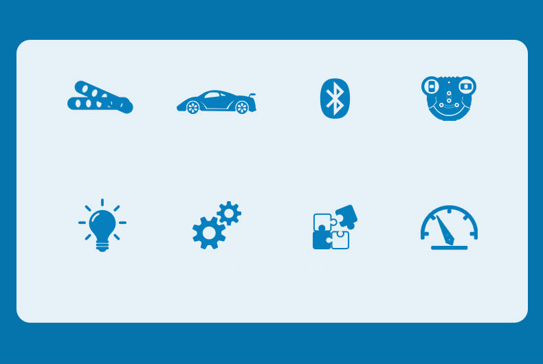 456Pcs LED Light High Speed  car For RC Building Blocks Car Model