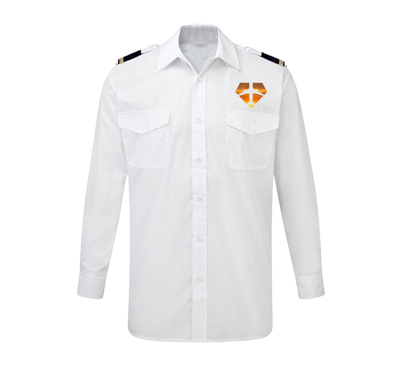 Supermen of The Skies (Sunset) Designed Long Sleeve Pilot Shirts