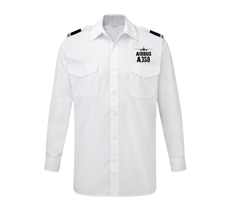 Airbus A350 & Plane Designed Long Sleeve Pilot Shirts