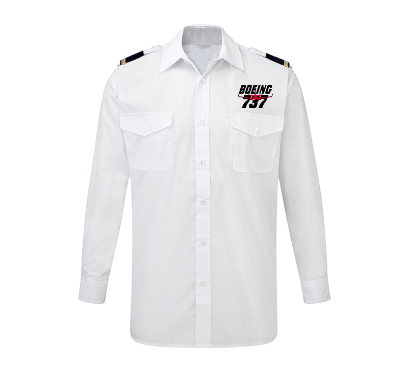 Amazing Boeing 737 Designed Long Sleeve Pilot Shirts