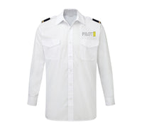 Thumbnail for Pilot & Stripes (2 Lines) Designed Long Sleeve Pilot Shirts