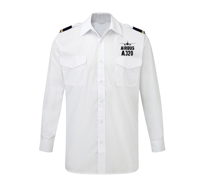 Airbus A320 & Plane Designed Long Sleeve Pilot Shirts