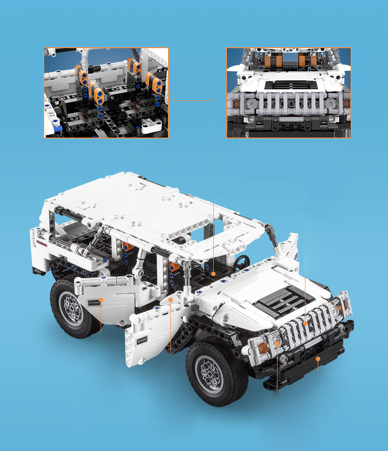 575Pcs Remote Control Car Warrior H2 For RC Building Blocks Car Model