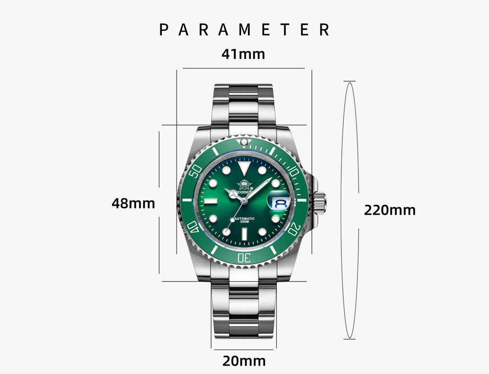 Fashion Multifunctional Quartz Watch for Men Stainless steel Luminous Luxury Stainless