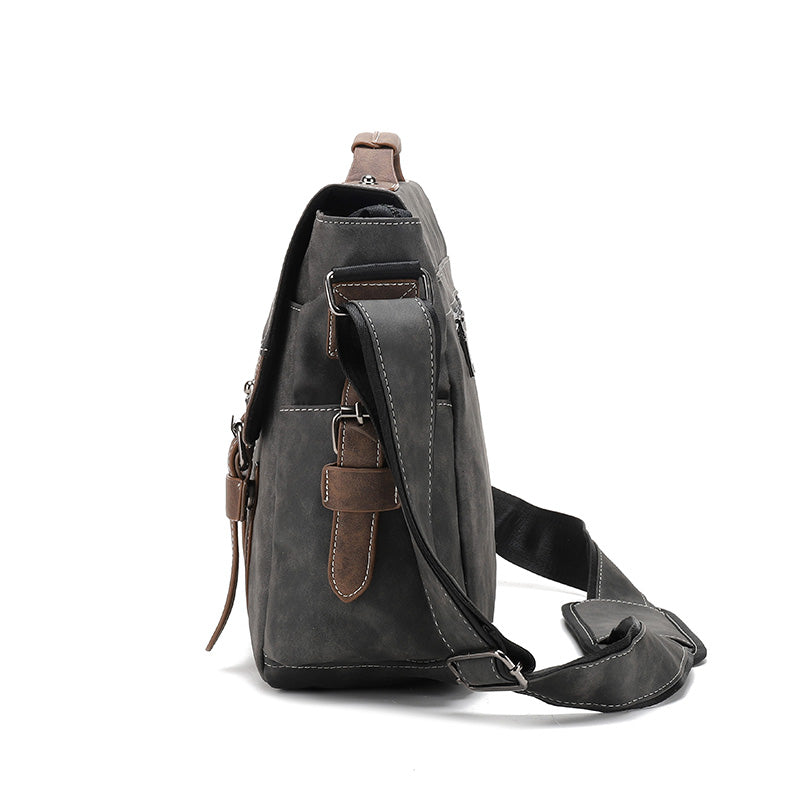 Retro Design Business Documents Shoulder Bag Flap Man's Bag Male Messenger Bags