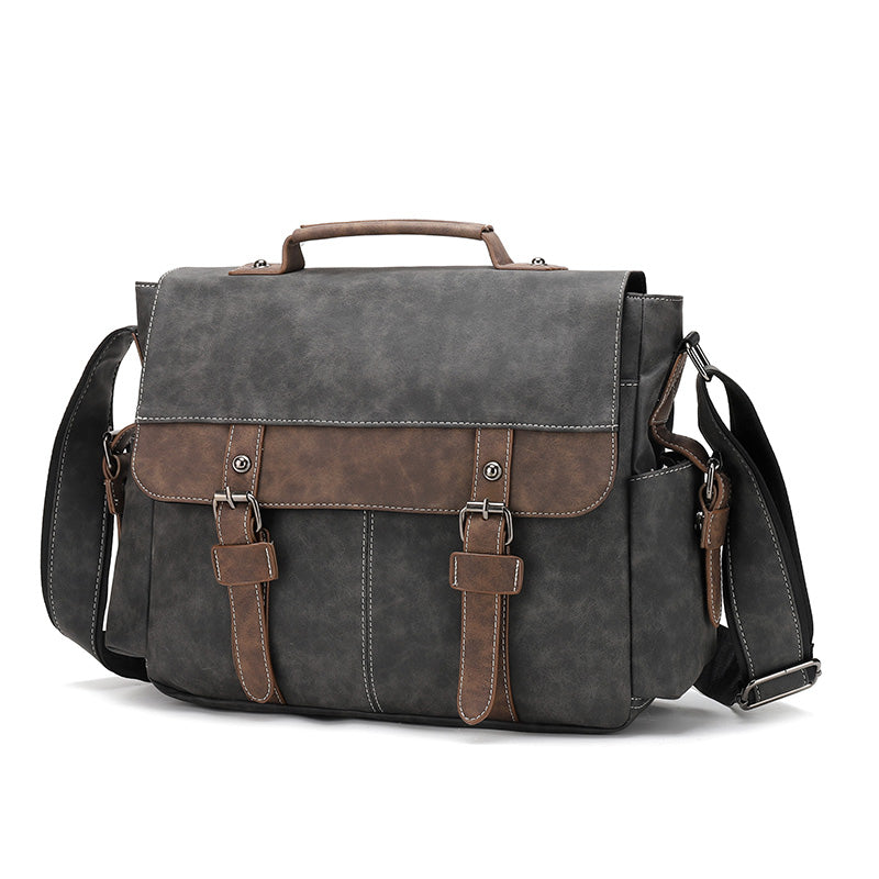 Retro Design Business Documents Shoulder Bag Flap Man's Bag Male Messenger Bags