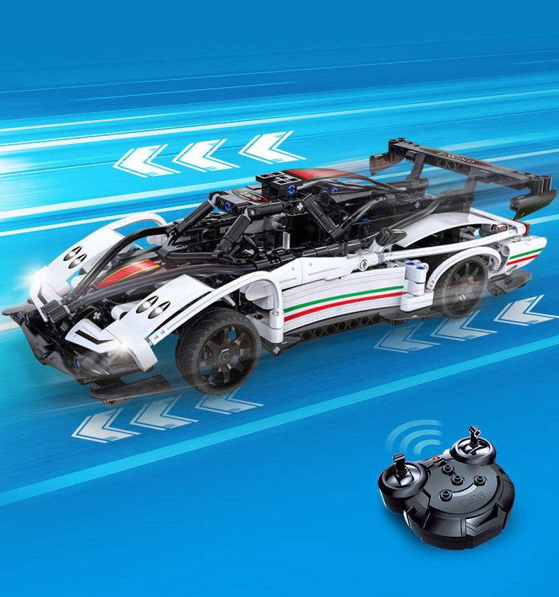 456Pcs LED Light High Speed  car For RC Building Blocks Car Model