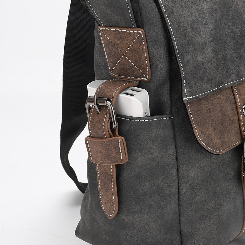 Retro Design Business Documents Shoulder Bag Flap Man's Bag Male Messenger Bags