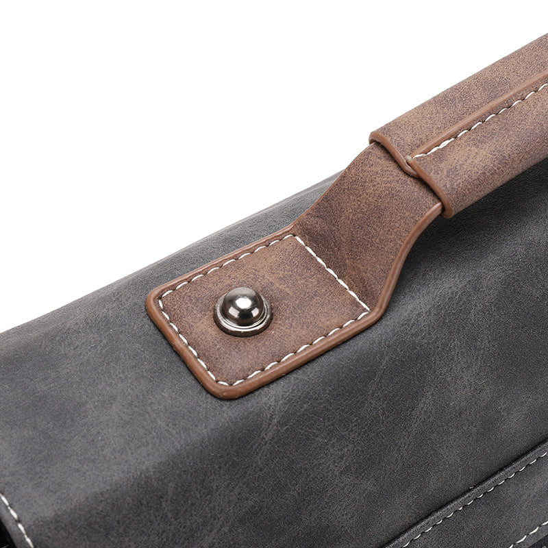Retro Design Business Documents Shoulder Bag Flap Man's Bag Male Messenger Bags