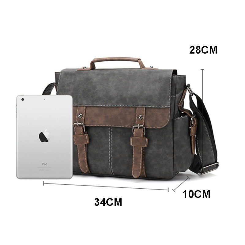 Retro Design Business Documents Shoulder Bag Flap Man's Bag Male Messenger Bags