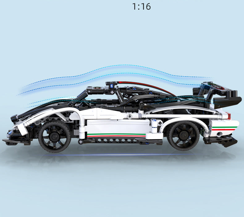 456Pcs LED Light High Speed  car For RC Building Blocks Car Model