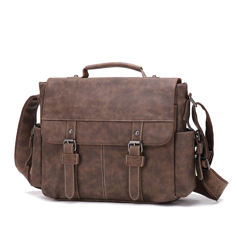 Retro Design Business Documents Shoulder Bag Flap Man's Bag Male Messenger Bags