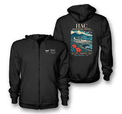 HAC - Poster - Zipped Hoodie - Black