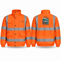 Thumbnail for Hachijojima Airport (HAC) Reflective Winter Jackets - Poster - Orange