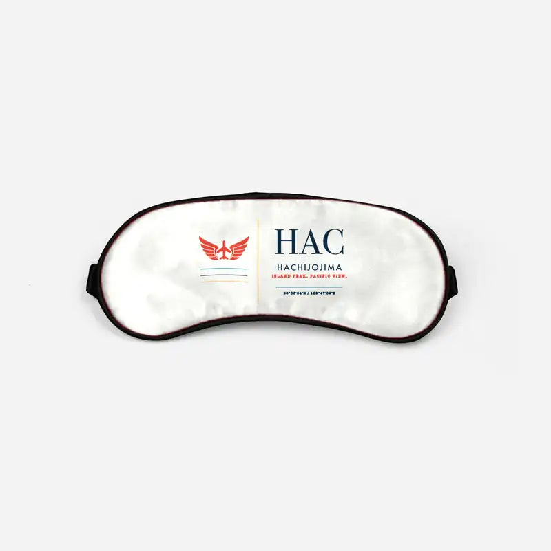 Hachijojima Airport (HAC) Sleep Masks - Sleep Mask - Front - White