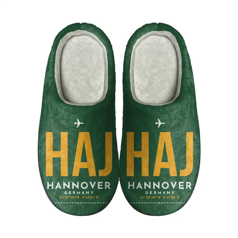 Hannover Airport (HAJ) Slippers & Flip Flops - Slippers - Cotton - Code - Same - Green