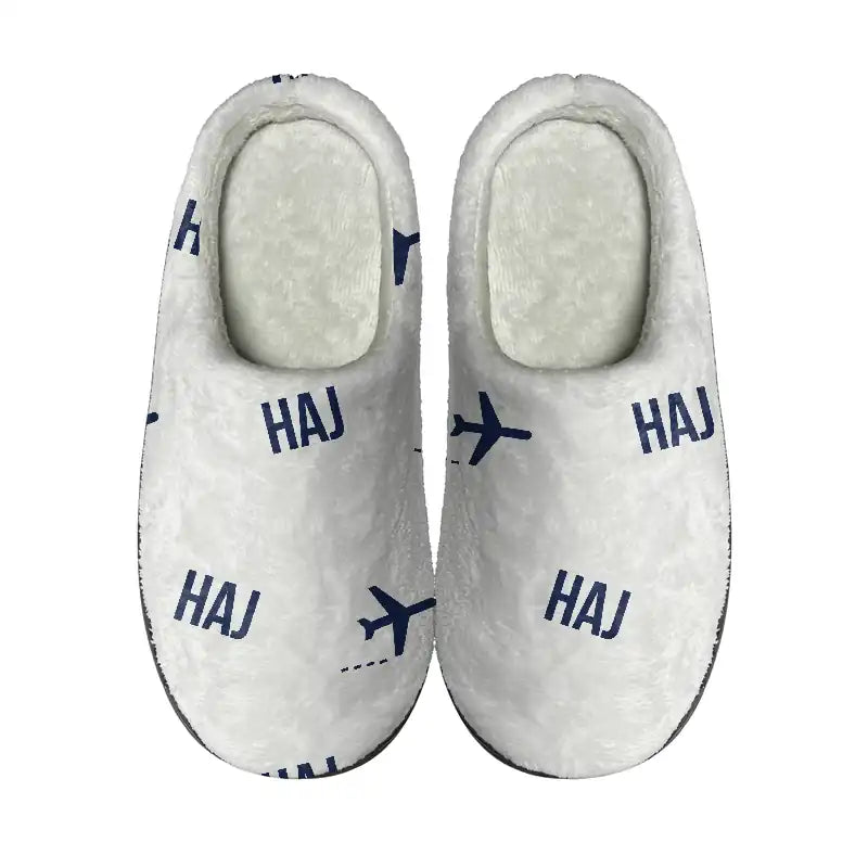 Hannover Airport (HAJ) Slippers & Flip Flops - Slippers - Cotton - Pattern - White