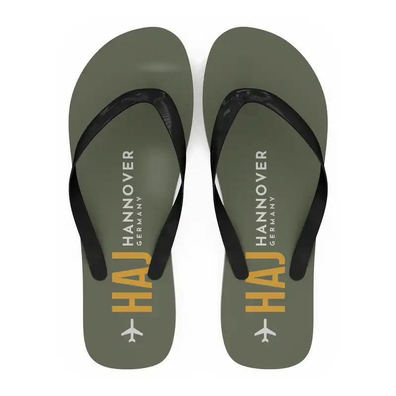 Hannover Airport (HAJ) Slippers & Flip Flops - Slippers - Flip Flops - Code - Green Army