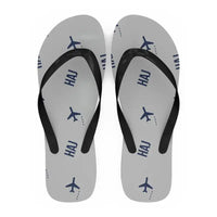 Thumbnail for Hannover Airport (HAJ) Slippers & Flip Flops - Slippers - Flip Flops - Pattern - Light Gray