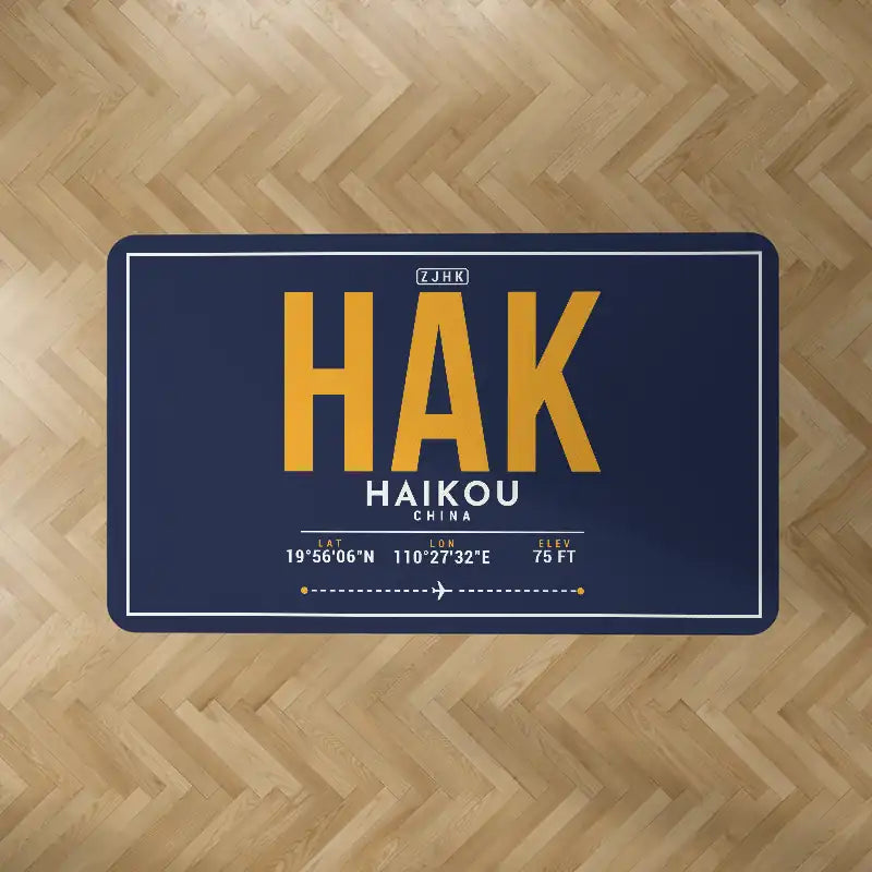 Haikou Meilan International Airport (HAK) Carpets - Carpet Rectangle - ID Tag - Dark Blue V2