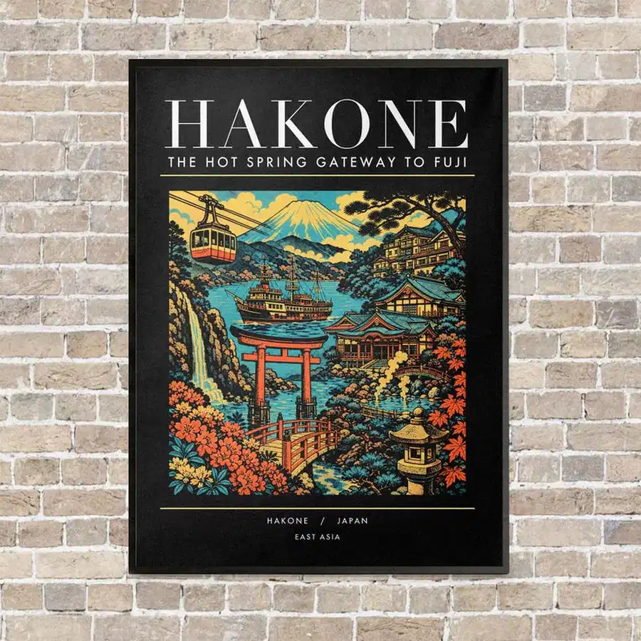 HAKONE - Poster - Canvas Framed - Black