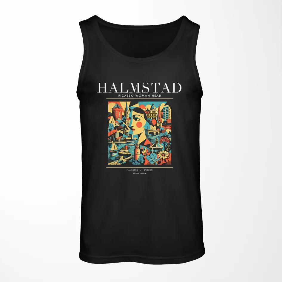 HALMSTAD - Poster - Tank Top - Black