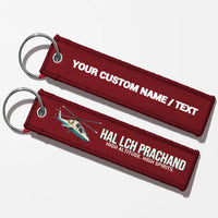 Thumbnail for Cartoon HAL LCH Prachand Aviator Key Chains - Dark Red - Personalized