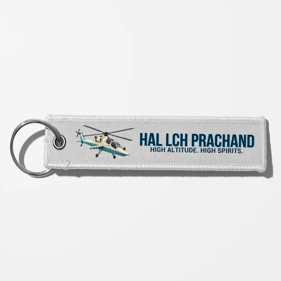 Cartoon HAL LCH Prachand Aviator Key Chains - White