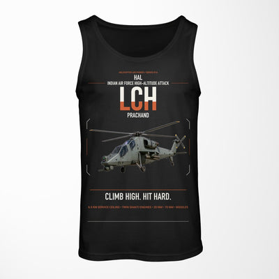 HAL LCH Prachand design on black tank top